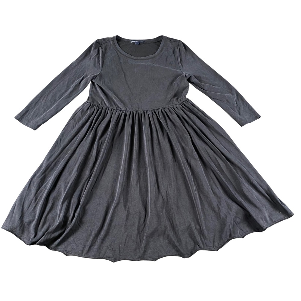 American Eagle Outfitters Charcoal Gray Long Sleeve‎ Empire Waist Skater Dress S